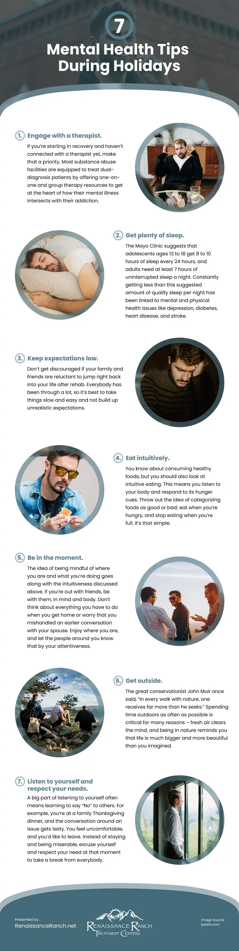 7 Mental Health Tips During Holidays Infographic 7 Mental Health Tips During Holidays Infographic