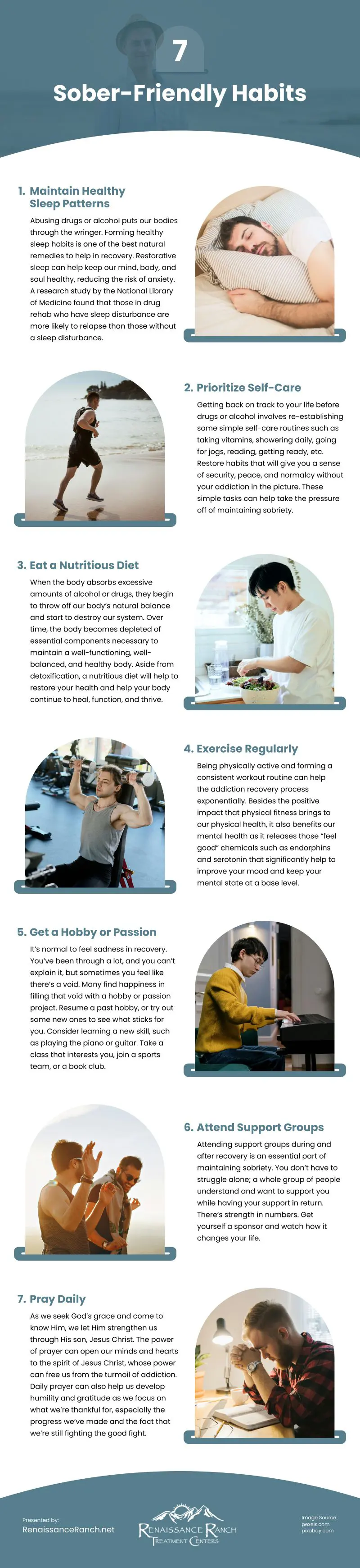 7 Sober-Friendly Habits Infographic 7 Sober-Friendly Habits Infographic