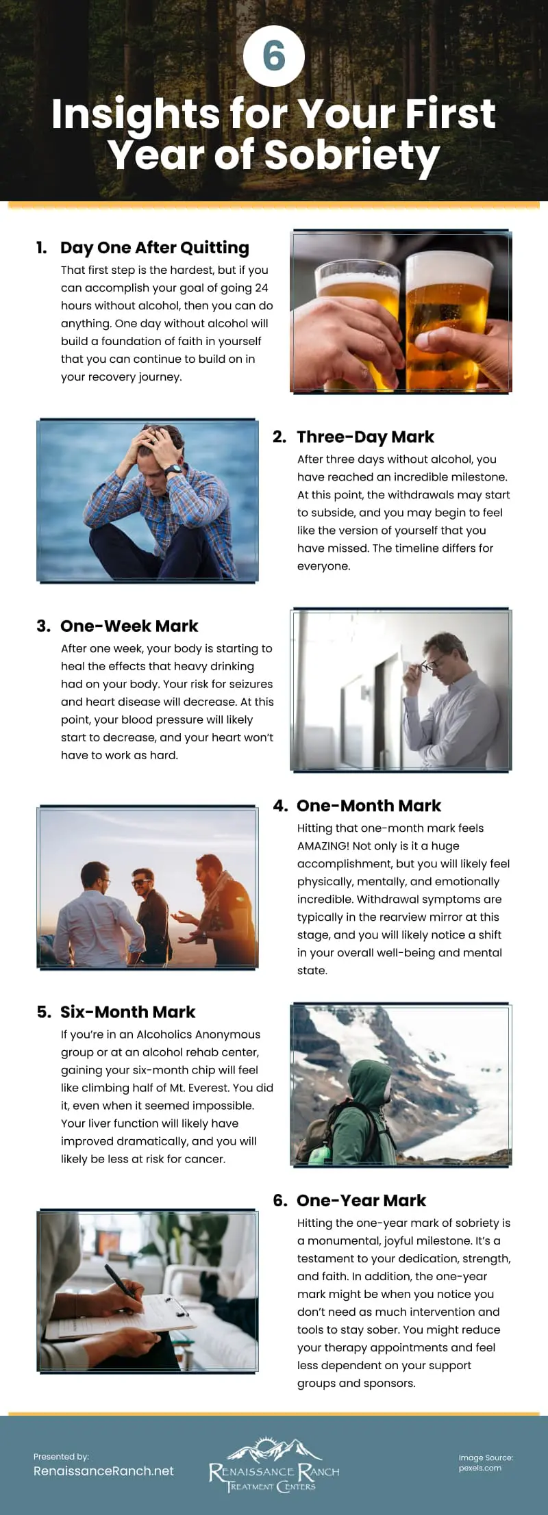 6 Insights for Your First Year of Sobriety Infographic 6 Insights for Your First Year of Sobriety Infographic