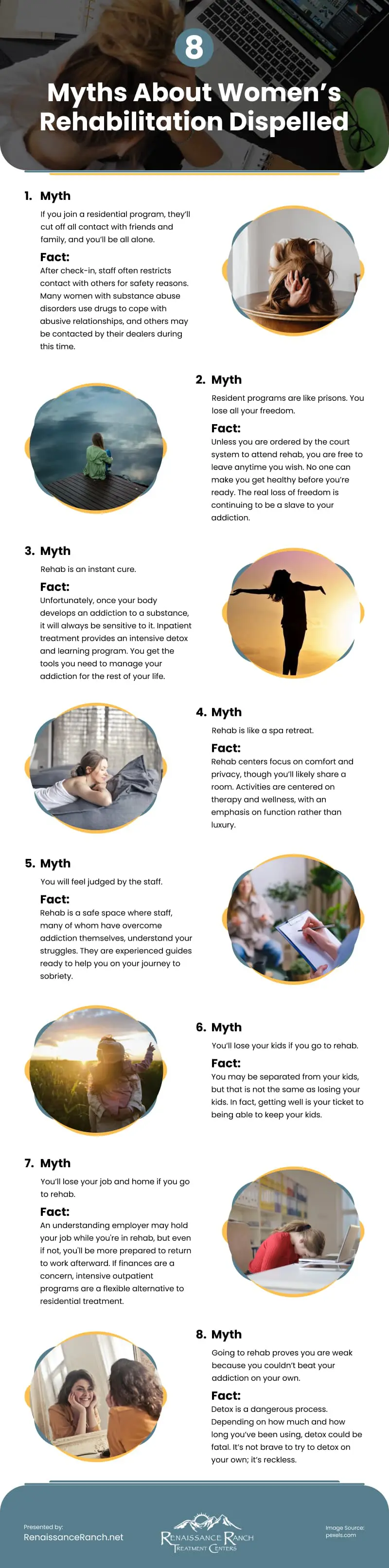 8 Myths About Women’s Rehabilitation Dispelled Infographic 8 Myths About Women’s Rehabilitation Dispelled Infographic