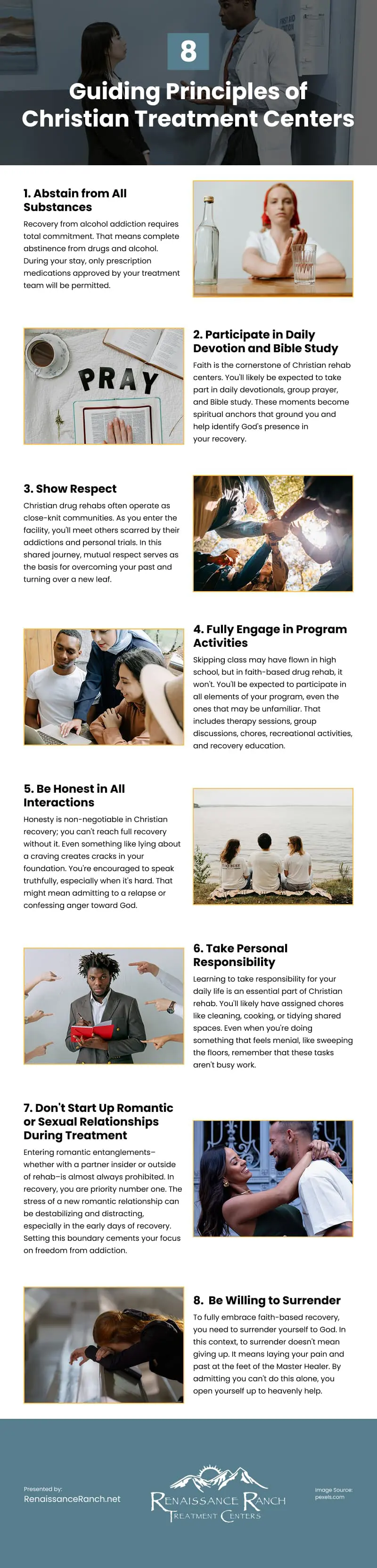 8 Guiding Principles of Christian Treatment Centers Infographic 8 Guiding Principles of Christian Treatment Centers Infographic