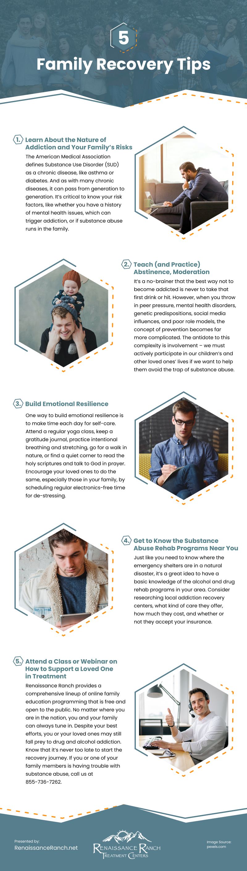 6 Family Recovery Tips Infographic