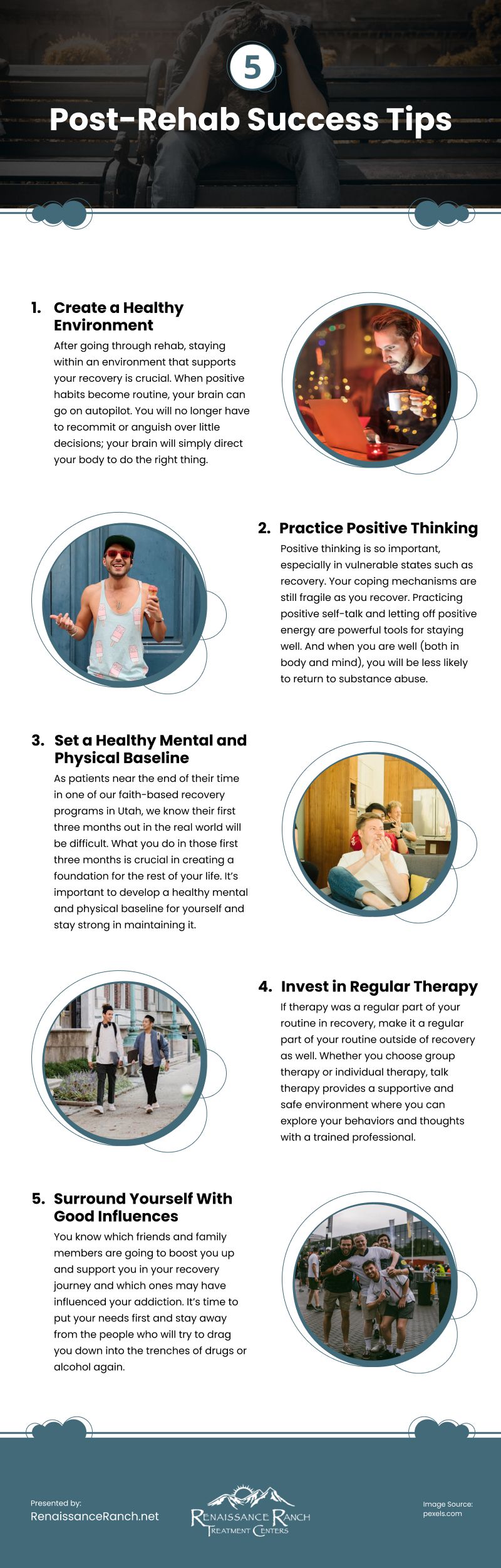 5 Post-Rehab Success Tips Infographic