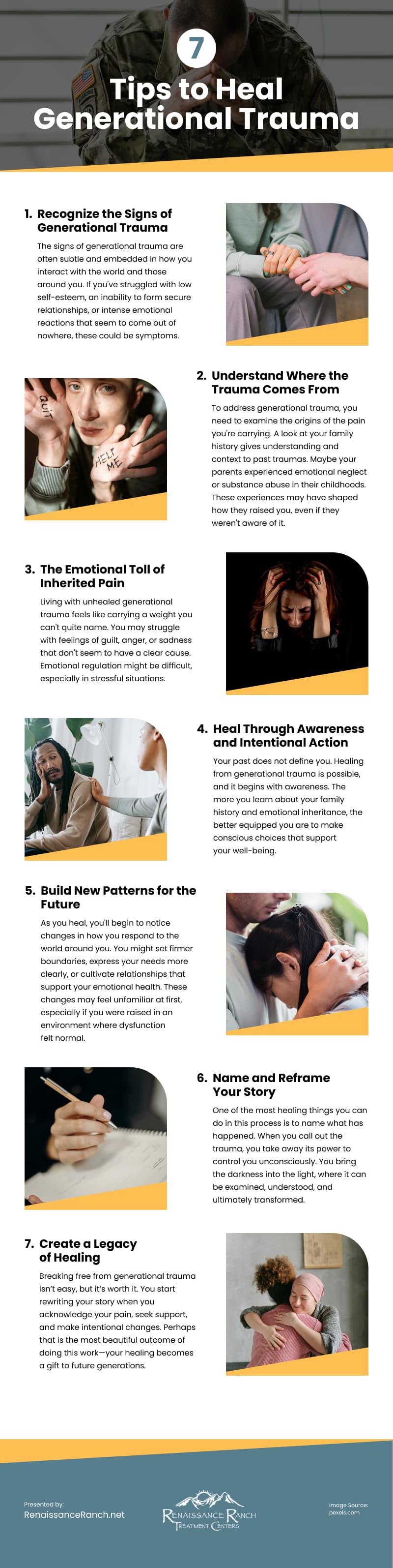 7 Tips to Heal Generational Trauma Infographic