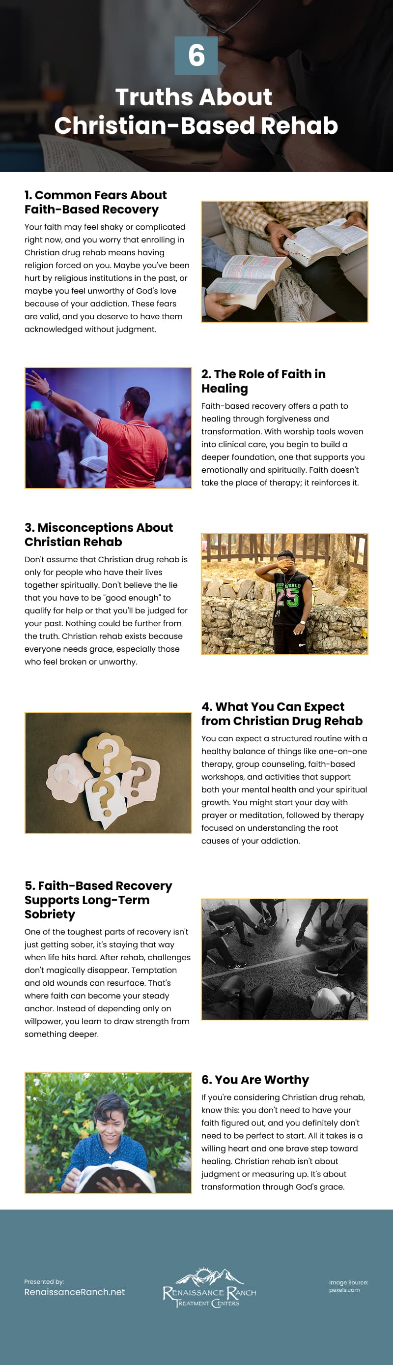 6 Truths About Christian-Based Rehab Infographic